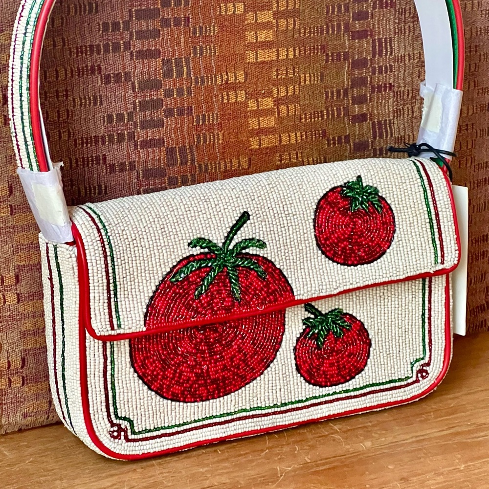 🌺🎉HP🎉🌺 NWT Staud Tommy Shoulder Bag Tomato - Picture 3 of 16